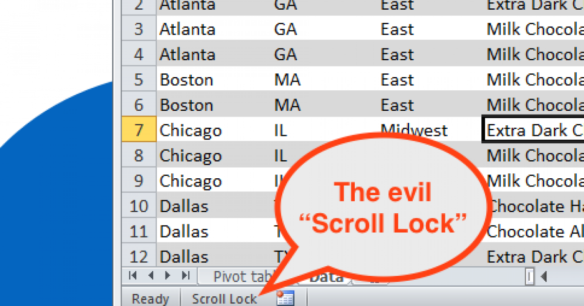How to turn off scroll lock in excel exceljet